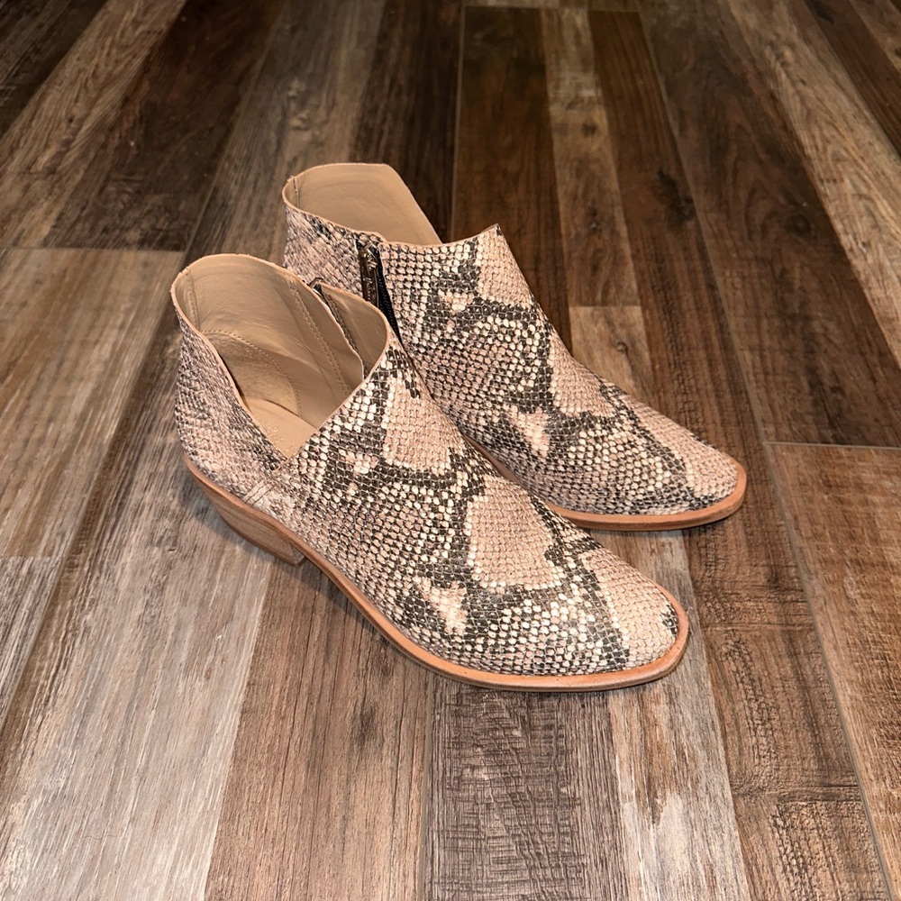 Snakeskin Ankle Boots